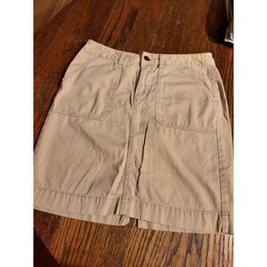 Good Used Condition Women's Size 6 Khaki Tan Merona Mini Midi Skirt